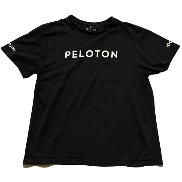 Peloton Century Club T Shirt Mens L Large Black Moisture Wicking Training Tee - Picture 1 of 5